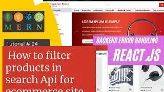 React js Tutorial # 24 | How to filter products in search Api for ecommerce site