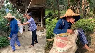 The evil daughter-in-law appropriated the homeless old man's property