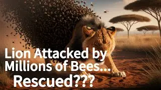 Lion attacked by millions of bees, when rescue team arrived it did something shocking | Animal Story