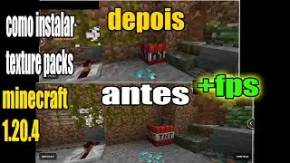 como instalar Resource Packs 1.20.4 minecraft e melhores texturas pra fps