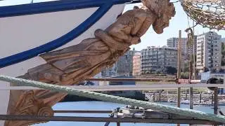 Hoy fue colocado el mascaron de proa en el velero para la armada Indonesia.