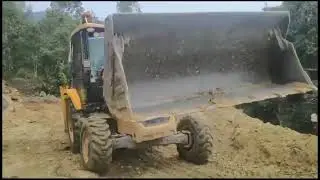 jcb working in hill side #jcb ke khudai