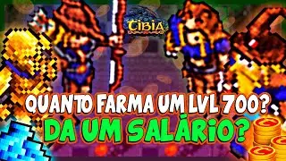 QUANTO UM LEVEL 700 FARMA POR MES JOGANDO TIBIA