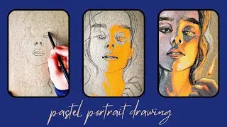 Soft Pastel Portrait Drawing | رسم بورتريه بألوان سوفت باستيل