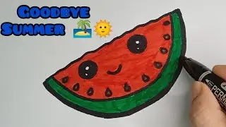 The Art of Watermelon: Cute & Easy Drawing Tutorial
