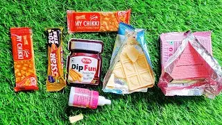 Cadbury 5Star, Dip Fun Chocolate creme with biscuit, My Chikki Runchy Peanut Bar Unpacking Asmr
