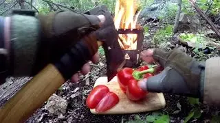 AXE COOKING, Chicken Fajitas on a Bush Box