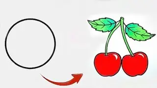 Cherry fruit drawing easyli,drawing tutorial for biggenars
