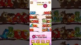#bird #sort 2 #color #puzzle #level 105 #birdsort #colour #gaming #viral #trending #shorts #solution