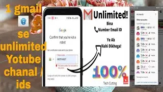Auto spam YOUTUBE live chat ||, 1 gmail se unlimited  Yotube chanal,YOUTUBE ids kese banaye,1000 id😱