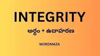 INTEGRITY meaning in telugu and english|blackbook one word substitutions meanings in telugu|wordmaza