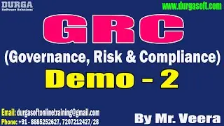 GRC (Governance, Risk & Compliance) tutorials || Demo - 2 || by Mr. Veera On 13-01-2026 @7PM (IST)