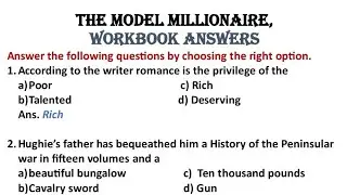 the model millionaire class 9 workbook answers of treasure chest english chapter 3 solutions