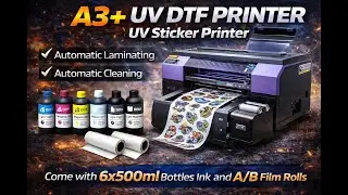 A3+ UV DTF Printer Review | Automatic Laminating UV Sticker Printing Machine
