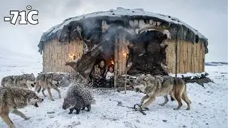 Blizzard at –71°C | 91 Year Old Widow and Granddaughter Protect Horses from Wolves |Yakutia Survival