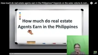 How much do real estate agents earn in the Philippines? Depends on the sales volume & company policy