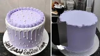 Simple and Easy Purple colour Birthday Cake|Birthday Cake 