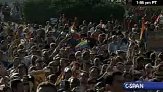 Broadway cast Hair sings at National Equality March Rally