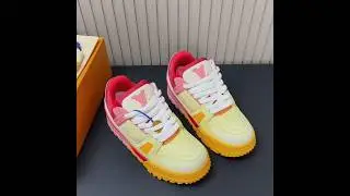 LV Trainer Maxi Sneakers Available in : Yellow & Red 📩 For orders DM on Insta now! Post 414