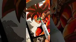 Coloring on my Dragon Ball Super manga 🔥🐉 #art #shorts #manga #dragonballsuper