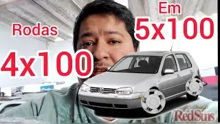 Adaptar rodas 4x100 em carros 5x100 Golf,Fox,Polo etc.
