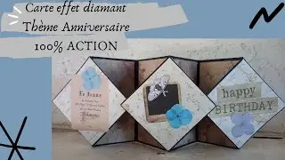 carte diamant thème anniversaire 100% Action