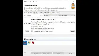 How to install Kotlin plugin in Eclipse IDE