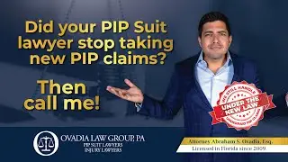 Did your PIP Suit lawyer stop taking new PIP claims??