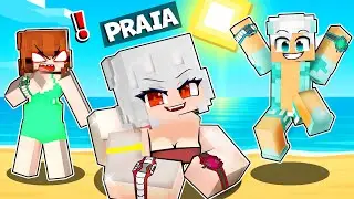 DIA NA PRAIA com GAROTA BEN 10 MALVADA no Minecraft