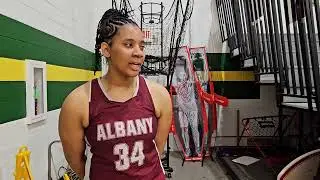 Albany's Rene Harris talks about their loss to Doyle in the French Settlement Tournament on Jan. 2.