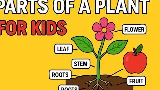 Parts of a Plant for Kids  Learn About Seed, Roots, Stem, Leaves, Flowers & Fruits 🌸🍎