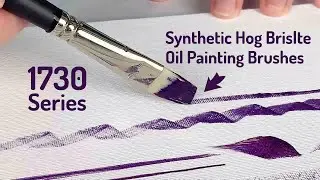 Synthetic Hog Bristle Art Brushes Display and Test Review