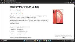 Redmi 9 Power HyperOS 2 Update [ Android 15 ]  Download Link | Install | Redmi 9 Power New Update