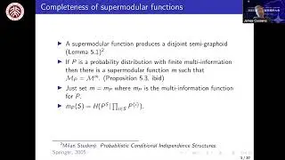 James Cussens: Structural Imsets and supermodular functions