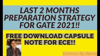LAST 2 MONTHS PREPARATION STRATEGY FOR GATE EXAM | FREE FORMULA NOTE FOR ECE | MOTIVATION