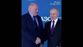'A warm hug!' Putin greets his Belarus counterpart Lukashenko in Moscow
