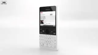Nokia Asha 210 White 3D model by 3DModels.org