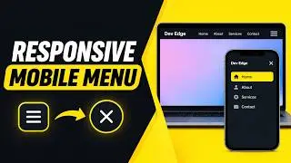 Learn to Build a Responsive Navbar | HTML, CSS & JavaScript for Beginners