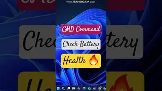 CMD Command to Check Battery Health 🔥#CMD #BatteryReport