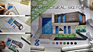 Architectural Sketch #1 | Touch Five Alcohol Markers | Adidas Outlet Design