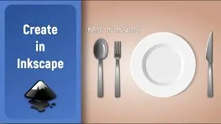 Speed Art Inkscape: Plate and cutlery in vector