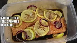 Marinated fried Salmon