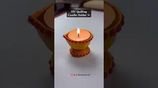 DIY Quilling Candle Holder 🪔 | How to Make Beautiful Paper #Candle Holder #diy #craft #art #shorts