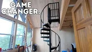 Installing a Spiral Staircase in My Cabin Loft | A Serious Upgrade