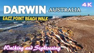 DARWIN EAST POINT BEACH WALK TOUR NORTHERN TERRITORY AUSTRALIA 🇦🇺 2024 Relaxing Scenic during Sunset