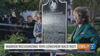 State marker recognizing 1919 Longview race riot placed outside courthouse