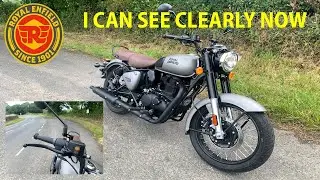 Fitting Mirror Extender Adapters - I can now see behind me on my Royal Enfield Classic 350