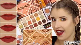 *NEW * COLOURPOP SANDSTONE COLLECTION 🧡 REVIEW + SWATCHES 😍