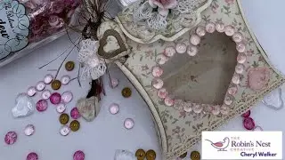 Shabby Chic Pillow Box Purse /Project share Robins Nest / Scrap Diva Designs  / paper Crafting Ideas