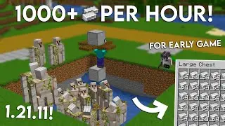 NEW UPDATED MINECRAFT JAVA 1.21.11 IRON FARM TUTORIAL EARLY GAME